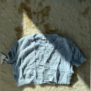 Aritzia cropped fuzzy cardigan